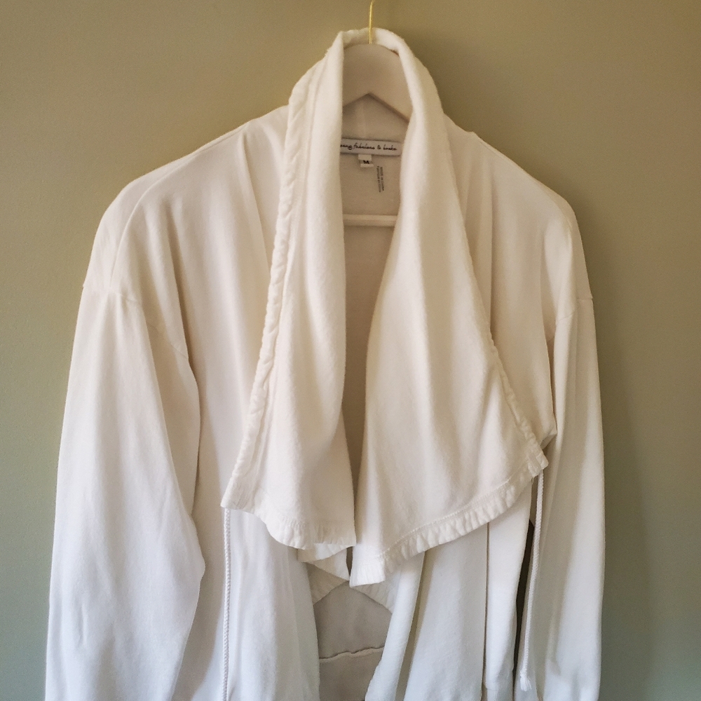 Young Fabulous & Broke M Elevated Loungewear Athleisure Shawl Open Cardigan - Picture 7 of 13